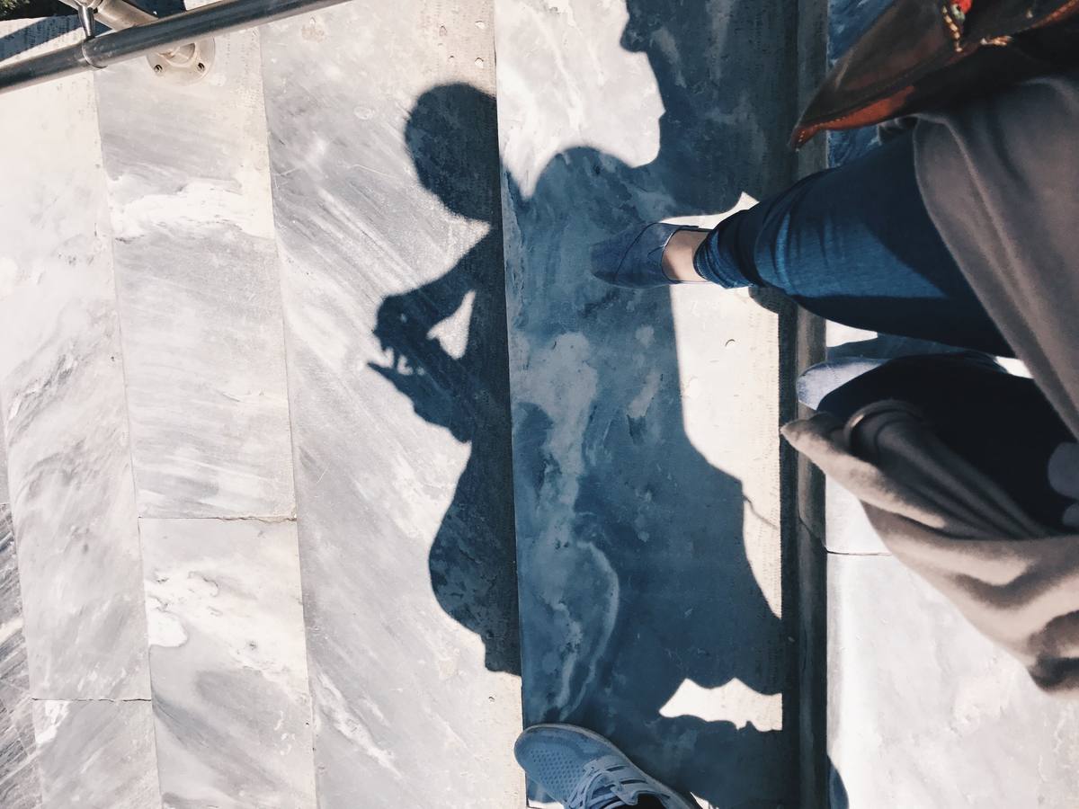  Taking the marble steps to and from Acropolis  