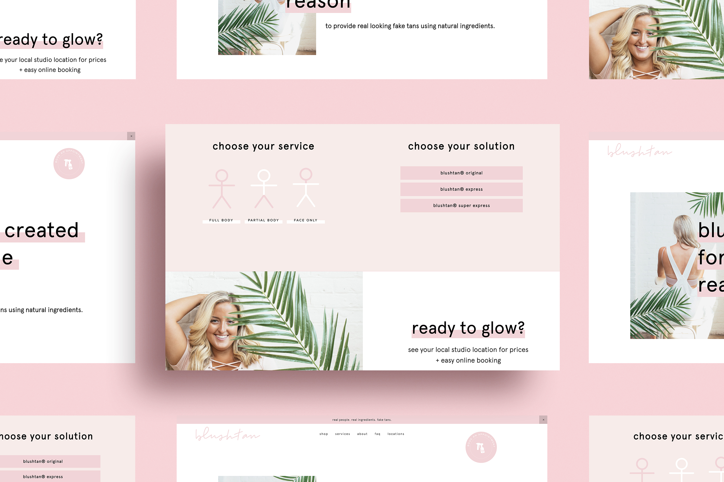blushtan website design